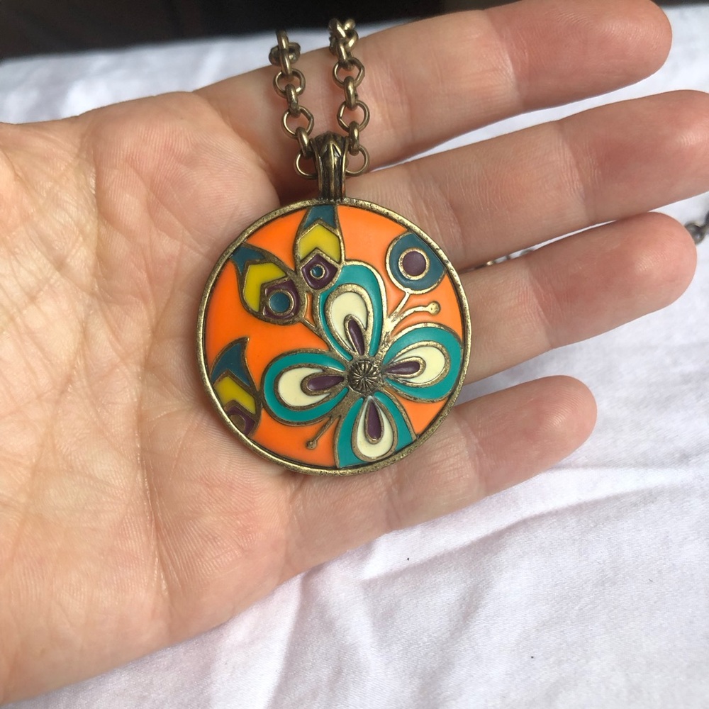 Vintage Butterfly Pendant Necklace
